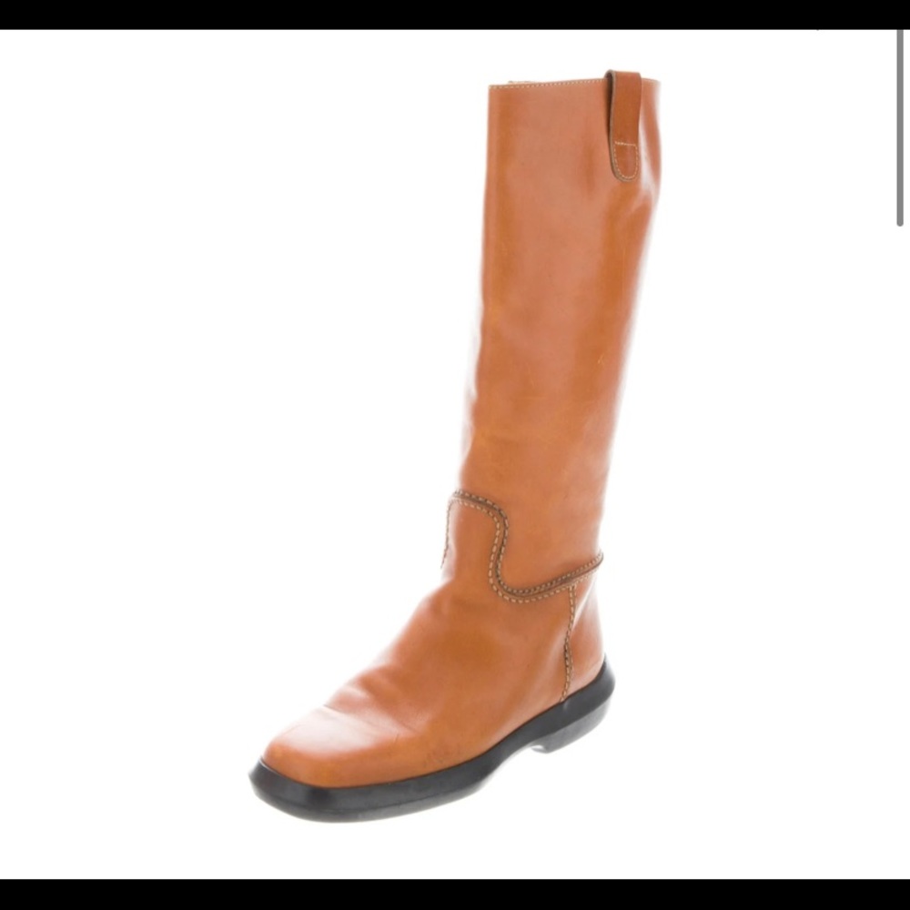 TODS Gommino Riding Boots Cognac Leather 9.5 EUC